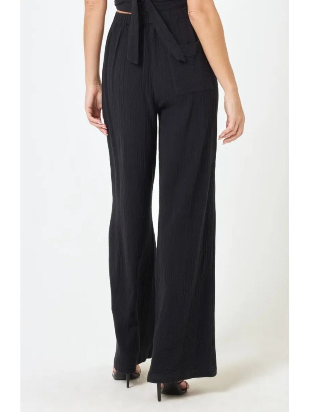 LSPACE Santos Pant in Black Large New Womens Wide leg relaxed fit - Picture 13 of 14